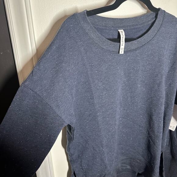 NEW Athleta Balance Pullover Navy Blue Multi Nap Size Small Tall Athleisure - Picture 4 of 11